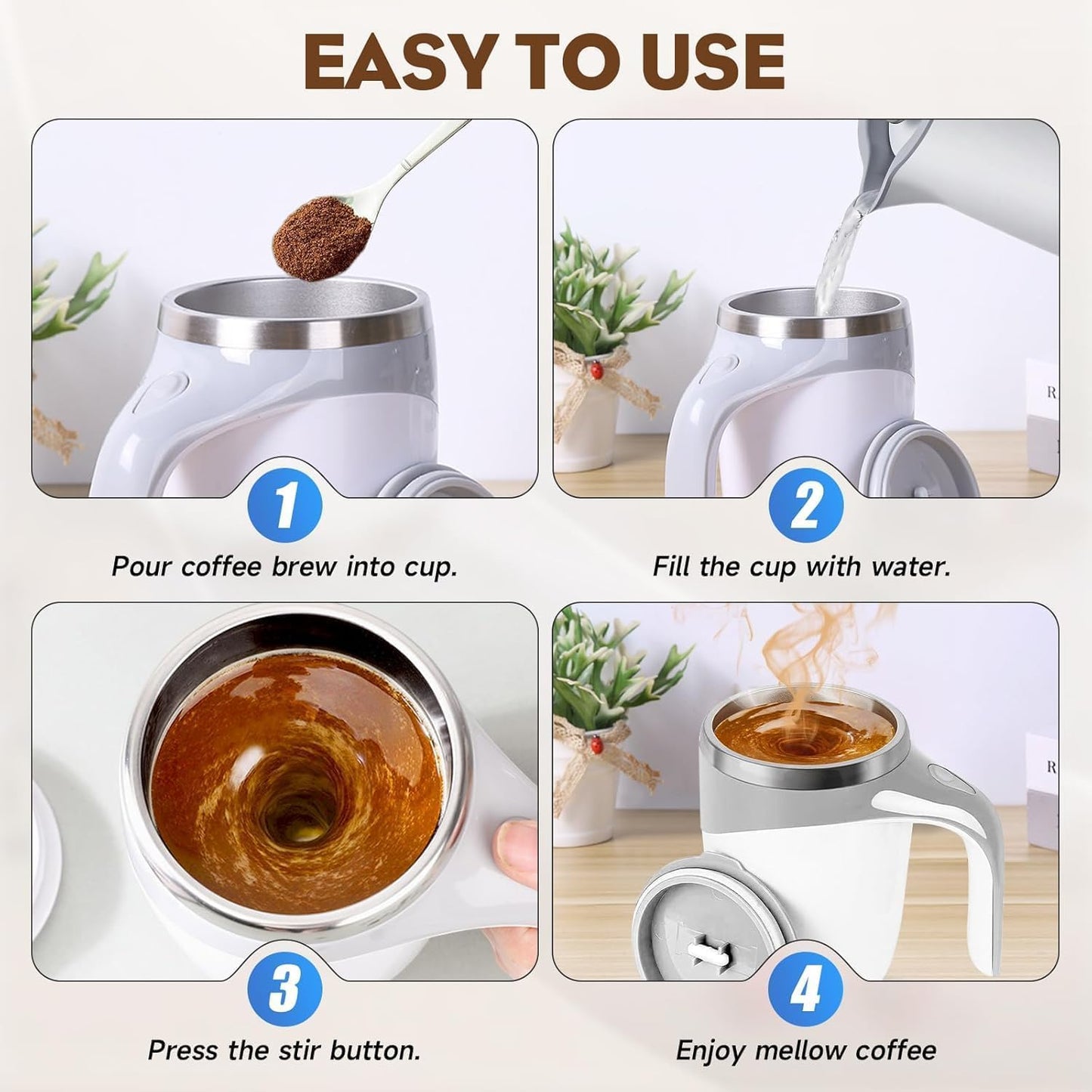 Automatic Magnetic Stirring Coffee Mug