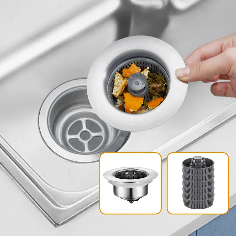 ✨2025 New Upgraded Sink Bounce Core Drain Strainer